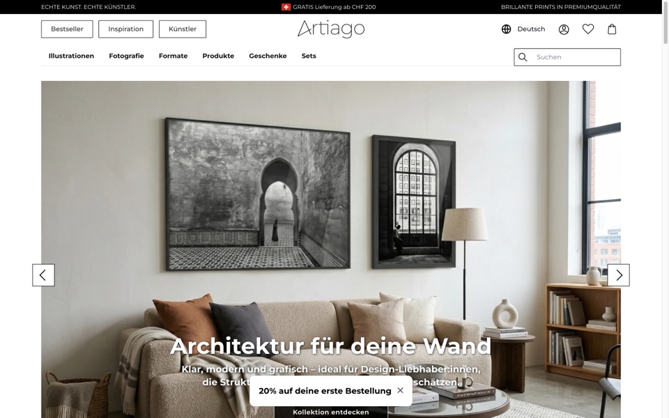 Screenshot von Artiago