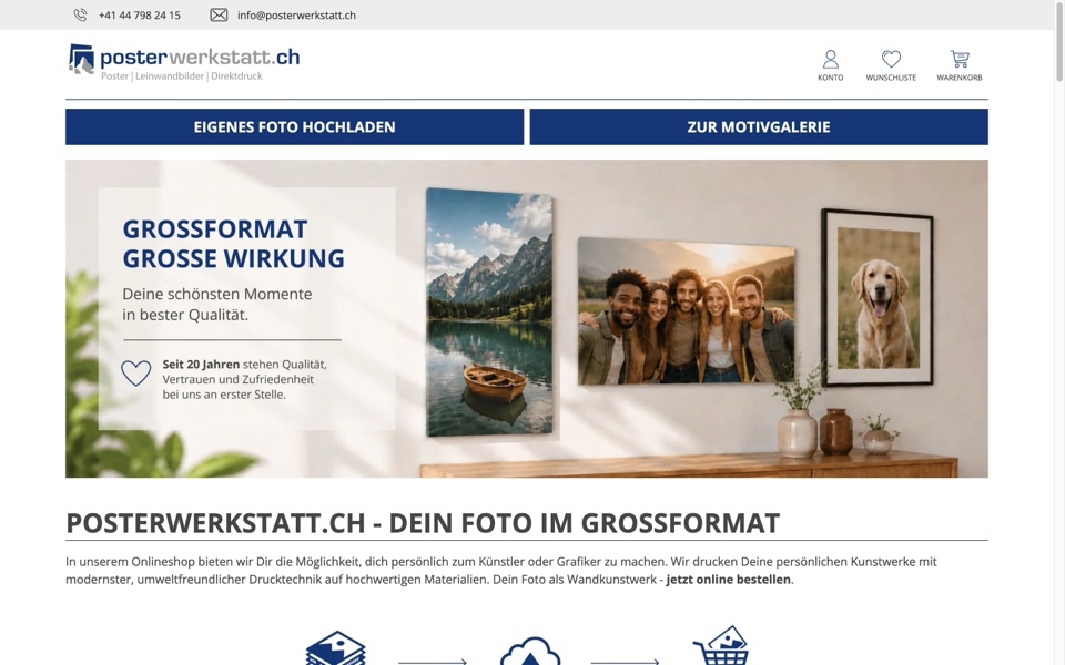 Screenshot von Posterwerkstatt